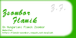 zsombor flamik business card